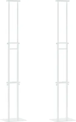 Zdjęcie produktu dla vidaXL Stoiska wystawowe, 2 szt., białe, 30 x 23,5 x 210 cm, stal