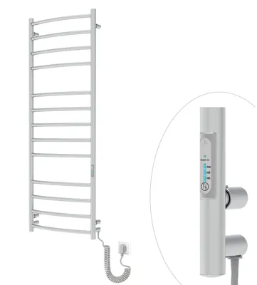 Produktbild von ELNA Badheizkörper Elektrisch Heizkörper Edelstahl 214W 131x48 cm mit Thermostat chrome