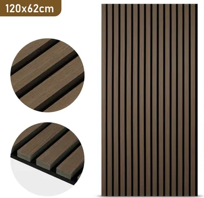 Immagine prodotto di TolleTour pannello acustico da parete 120x60x2,1cm pannelli acustici MDF pannelli da parete 1x noce
