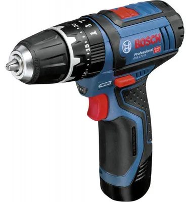 Obrázok produktu pre 12 V príklepová vŕtačka s skrutkovačom Bosch Professional, 2 akumulátory GSB 12V-15
