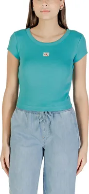 Image de T-shirt Calvin Klein Jeans bleu azur 487058 : Taille - M Taille : M
