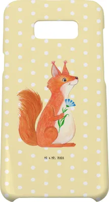 Produktbild von Mr. & Mrs. Panda Samsung Galaxy S8 plus Handyhülle  Eichhörnchen Blume - Gelb Pastell - Geschenk, Lustige Sprüche, Handy, Case, Eichhorn, Cover, Lachen, Spaß, Hülle