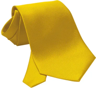 Produktbild von Krawatte, Binder, Farbe gelb, 100% Polyester, 210g/m²
