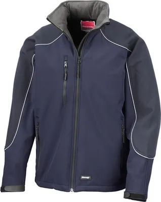 Obrázek produktu pro WORK-GUARD by Result - "Ice Fell" softshellová bunda s kapucí pro muže/dámy uni RW10114 (M) (námořnická modrá)