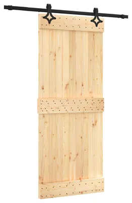 Imagen del producto de Puerta Corredera Natural y negro 85 x 210 cm