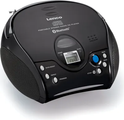 Produktbild von Lenco SCD-32BT - Tragbarer CD-Player mit UKW-Radio und Bluetooth®, Schwarz