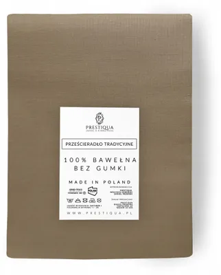 Produktbild von Prestiqua Baumwoll-Bettlaken 160x200 cm Ohne Gummizug