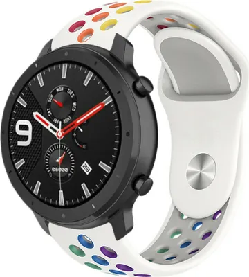 Produktbild von Strap-it Xiaomi Amazfit GTR Sportarmband (Buntes Weiß)