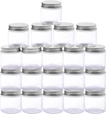 Imagen del producto de Envases transparentes para crema, de 60 ml, paquete de 20 unidades, para cosméticos y productos de cuidado personal