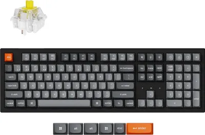 Produktbild von Keychron K10 Max QMK Kabelloss Mechanische Tastatur, Hot-Swap, QWERTY US Layout,  RGB, Keychron Super Banana K10M-H4