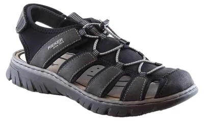 Immagine prodotto di Rieker - Sandali da uomo, pelle ecologica PP5686 (40,5 EU) (nero)