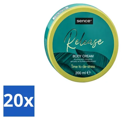 Imagen del producto de 20 unidades de crema corporal Sence Wellness, con eucalipto y bergamota, de 200 ml. Paquete económico