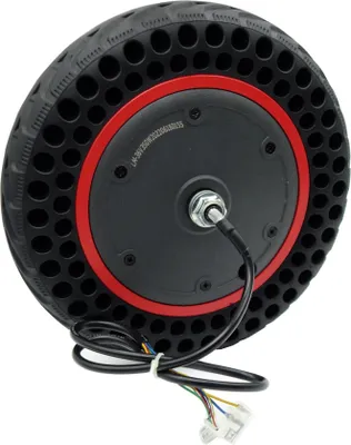 Produktbild von Vorderrad mit 36V Motor 350W für Xiaomi M365 / M365 PRO / PRO 2 / 1S / Essential / Mi 3 Elektroroller - Farbe DUNKELGRAU / ROT