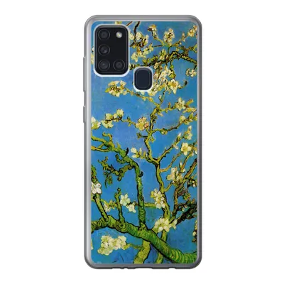 Produktbild von MuchoWow® Handyhülle Schutzhülle Hülle für Samsung Galaxy A21s Mandelblüte - Vincent van Gogh Silikon Softcase Handy Hülle - Hartschale