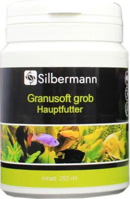 Produktbild von Silbermann Granusoft - Hauptfutter für Süßwasserfische fein oder grob (250 ml grob), SIS 111
