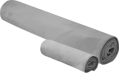Image de vidaXL - Ensemble de deux serviettes de sport, gris foncé, 50 x 30 cm, 200 x 100 cm