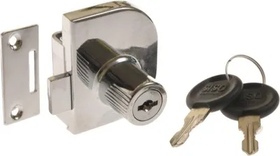 Zdjęcie produktu dla Podwójny szklany zamek do drzwi X-917 chrom