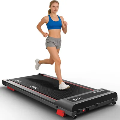 Immagine prodotto di Tapis roulant compatto da scrivania - Elettrico - Motore da 2,25 CV - Capacità di carico: 100 kg - Inclinazione: 4% - Superficie di corsa: 80–120×30–50 cm - Ideale per l'ufficio domestico