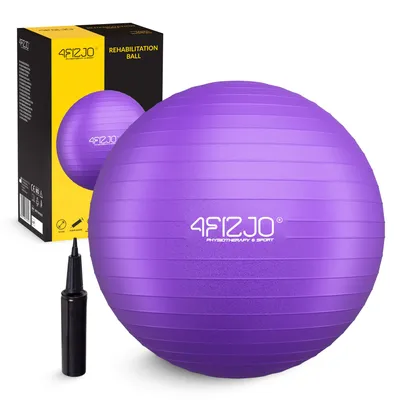 Produktbild von 4FIZJO Gymnastikball Reh Ball, aufblasbar, Reha, Pilates, Fitness, Therapie, 55 cm, lila