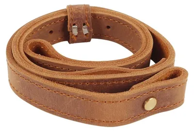 Zdjęcie produktu dla Elzusha - Skórzany pasek w kolorze brązowym, retro styl, regulowany, idealny na zewnątrz