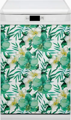 Produktbild von Geschirrspüle Magnet für Spülmaschine Magnetmatte Küche Magnete  Dekorative 45x80 cm  - Pastellblumen