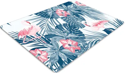 Produktbild von Stuhlunterlage Bürostuhlunterlage 120 cm x 90 cm Bodenmatte Bürostuhlunterlage - Tropische Vögel