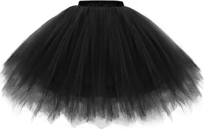 Produktbild von Tüll-Balettröcke Kurz Ausgestellt Elegant Vintage-schwarz M
