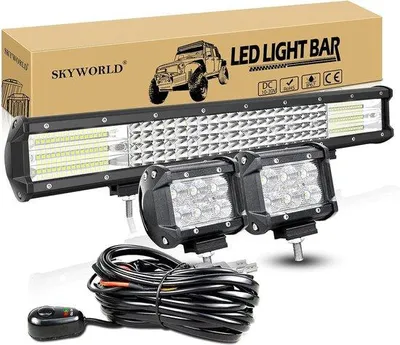Zdjęcie produktu dla Lampa przednia LED do samochodów ciężarowych – mocne oświetlenie LED – wodoodporna – zwiększone bezpieczeństwo i widoczność – łatwy montaż