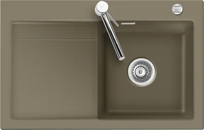 Produktbild von Spüle KeraDomo STEMA 80 in FANGO Becken rechts mit Excenterbedienung
