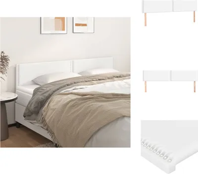 Produktbild von vidaXL Kopfteile 2 Stk. Weiß 100x5x78/88 cm Kunstleder -  Kopf- & Fußenden