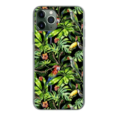 Produktbild von MuchoWow® Handyhülle Schutzhülle Hülle für iPhone 11 Pro Vögel - Tropisch - Muster Silikon Softcase Handy Hülle - Handy