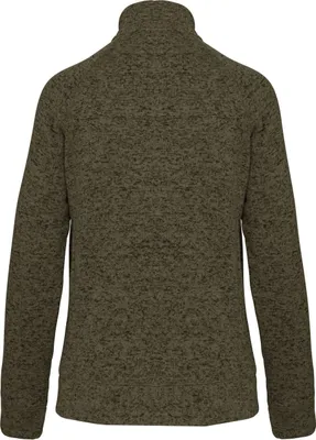 Produktbild von Kariban Damen Fleecejacke Outdoor Zipper Micro Fleece Full Zip, Größe:3XL, Farbe:Dunkles Khaki-Melange