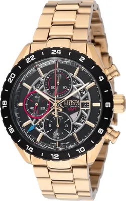 Produktbild von Invicta Reserve 49232 Herrenarmbanduhr - Automatisches Uhrwerk - Edelstahl mit schwarzem Zifferblatt - 44 mm