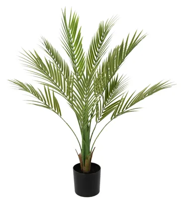 Kunstpalm Areca, künstliche Pflanze, 80 cm, im Topf, grün