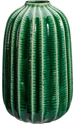 Produktbild von Blumenvase Kaktus - grun - Keramik - D17 x H30 cm - Vase mit Kaktusmuster
