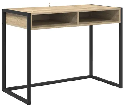Image de Solidchoice - Bureau industriel de style loft urbain, 100 x 50 cm, avec pieds en acier