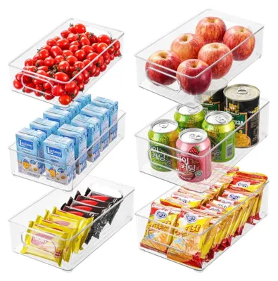 Produktbild von Kühlschrank-Organizer 6er-Set aus PET-Kunststoff zur Aufbewahrung