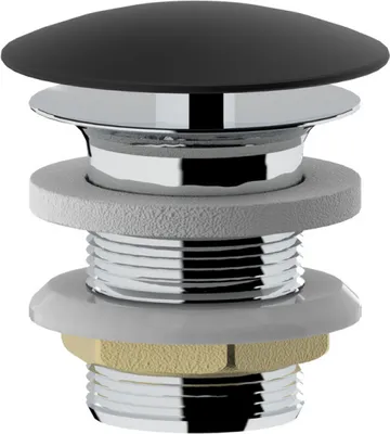 Produktbild von Pushopen Ablaufventil 1 1/4" ohne Überlauf, matt schwarz