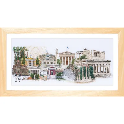 Productafbeelding van Thea Gouverr Kreuzstich Stickpackung "Athen Aida", Zählmuster, 79x50cm