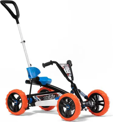 Produktbild von BERG Pedal-Gokart Buzzy 2-in-1 inkl. Schubstange | Gokart mit Freilauf | Tretfahrzeug für Kinder ab 2 Jahren | Kinderfahrzeug mit Handbremse und hohem Sicherheitsstandard | Nitro