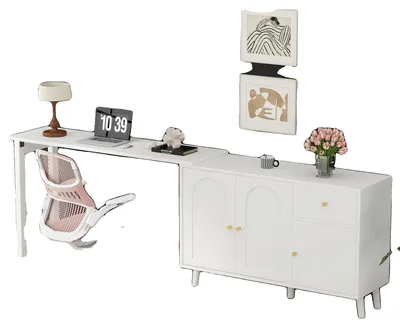 Obrázek produktu pro Psací stůl, multifunkční, 2 v 1, elegantní design, bílá barva