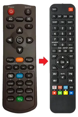 Produktbild von Fernbedienung geeignet für OPTOMA EH461 | EH465 | EH470