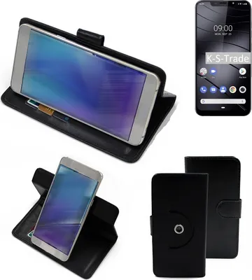Produktbild von K-S-Trade® Case Schutzhülle Handyhülle kompatibel mit Gigaset GS195 Flipcase Smartphone Cover Handy Schutz Tasche Klapphülle Walletcase schwarz