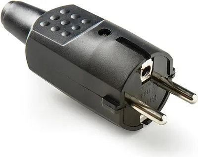 Obrázek produktu pro Famatel Výsuvná gumová zástrčka 2p+t Ip21 4,8 mm 16a 250v černá jedna velikost / EU zástrčka 220V černá jedna velikost