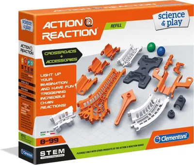 Produktbild von Clementoni Konstruktionsspielzeug Action & Reaction Kreuzungen Erweiterungsset Murmelbahn