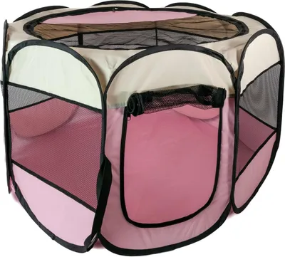 Immagine prodotto di Intirilife box per animali 77 x 58 cm in tessuto Oxford rosa - Pieghevole con borsa di trasporto Cani Gatti Cuccioli Stabile