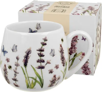 Image de DUO FLORAL Fassbecher 430 ml CLASSIC LAVENDER New Bone China Porzellan