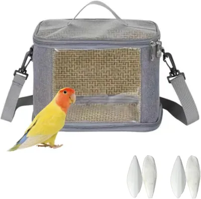 Productafbeelding van Transportcontainer voor Vogels - Draagbare Vogeldrager en Reisbox voor Huisdieren