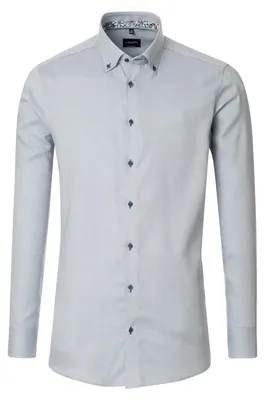 Produktbild von VENTI Herren Businesshemd Langarm Button-Down Modern-Fit Dobby Hellblau 38