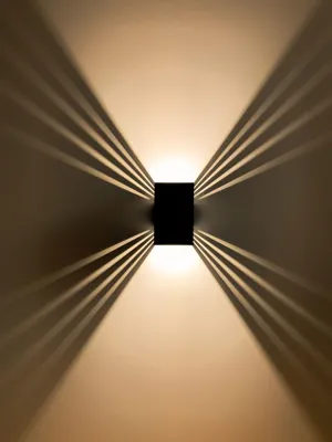 LED-Wandlamp 2x6 W, warmweiß, dimmbar, Aluminium, Outdoor